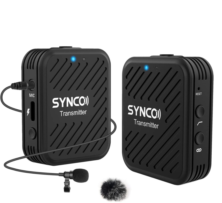 

SYNCO Engragal Wireless Microphone System 2.4GHz Interview Lavalier Lapel Mic Receiver Kit For Phones DSLR Tablet Camcorder,Configuration G1 (A1)