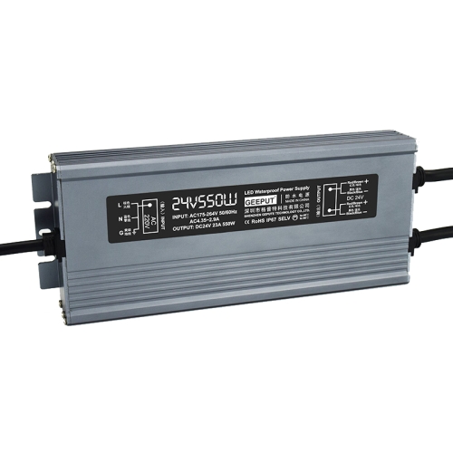 

GEEPUT 220V To 24V LED Waterproof Power Supply Switch Transformer, Model: 23A 550W