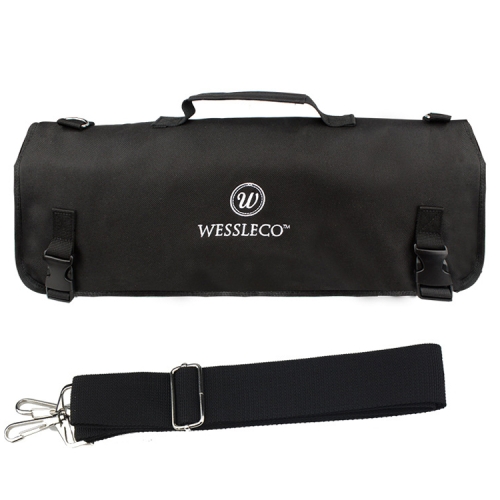 

WESSLECO Chef Knife Storage Bag Knife Roll Bag(Black)