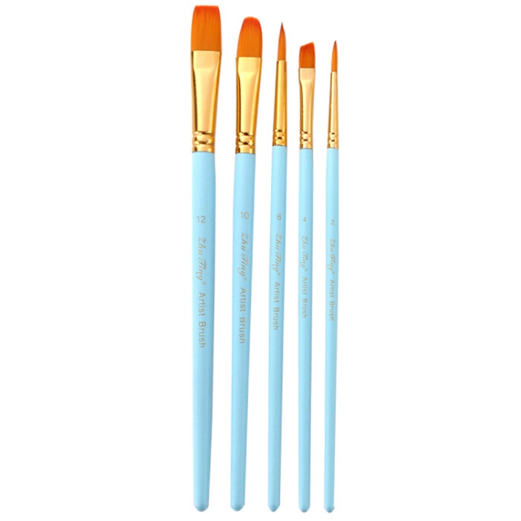 

ZhuTing 2 Packs Art Oil Painting Beginner Nylon Wool Watercolor Hook Line Pen(5 PCS/Set Matte Blue)