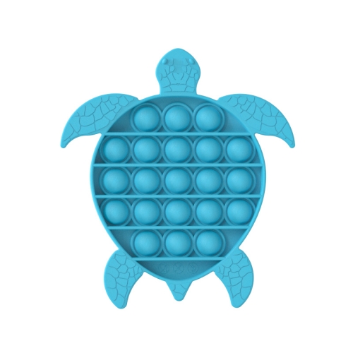 

5 PCS Silicone Tortoise Bubble Puzzle Decompression Toy Double Ring Double-Sided Available, Colour: Blue