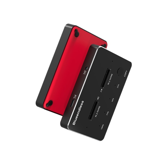 

Blueendless M.2 Double Disk Mobile Hard Disk Base SATA / NVME Solid State Hard Disk Box, Colour: M.2 NVME (Black + Red)