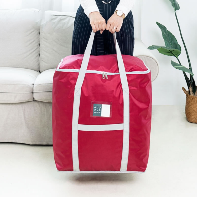 

weekeight 2 PCS Clothing Quilt Storage Bag Household Moving Luggage Organizer Bag, Colour: Wine Red Small