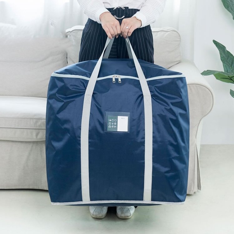 

weekeight 2 PCS Clothing Quilt Storage Bag Household Moving Luggage Organizer Bag, Colour: Navy Large