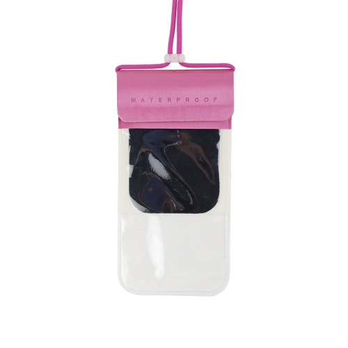 

BSFSSJD015 PU Phone Waterproof Bag Touch Screen Camera Transparent Swimming Rafting Beach Waterproof Phone Bag, Size: Free Size(Pink)