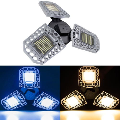 

80W LED Industrial Mining Light Waterproof Light Sensor Folding Tri-Leaf Garage Lamp(White Light)