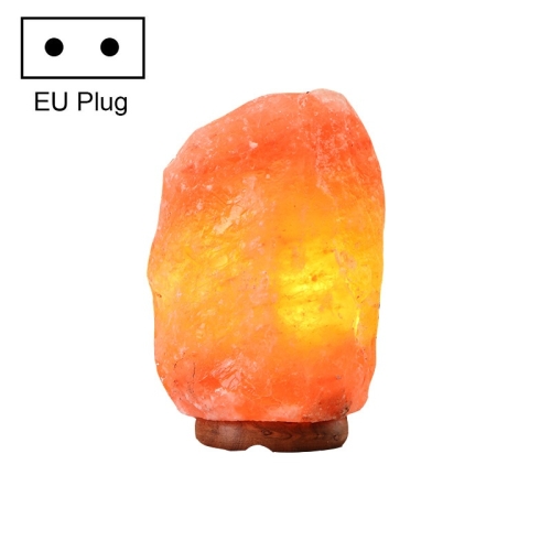 

Himalayan Crystal Rock Salt Desk Lamp Night Light with Wood Base & E14 Bulb & Switch, Size: 5-7kg(EU Plug)