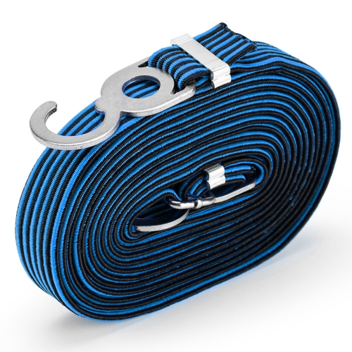 

2 PCS Motorcycle Bicycle Trunk Bundle Tape Pull Goods Straps Elastic Rope Rubber Band Luggage Rope, Colour: 4m (Black Blue)