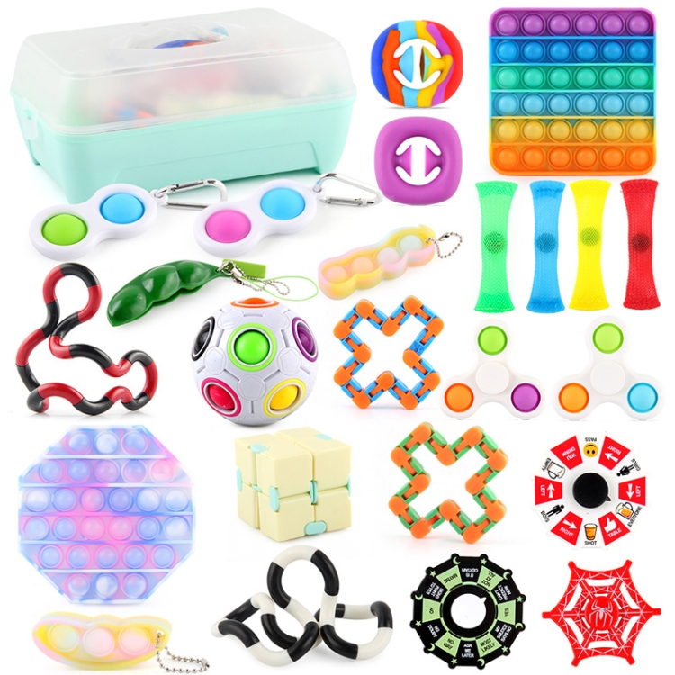 

Finger Bubble Music Keychain Vent Decompression Toy DIY Set, Specification： 24 PCS Set Box Packing