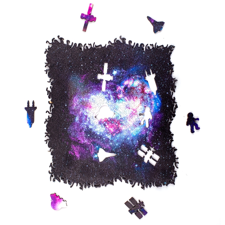 

Irregular Wooden Puzzle Adult High Difficulty Creative Gift(Universe)