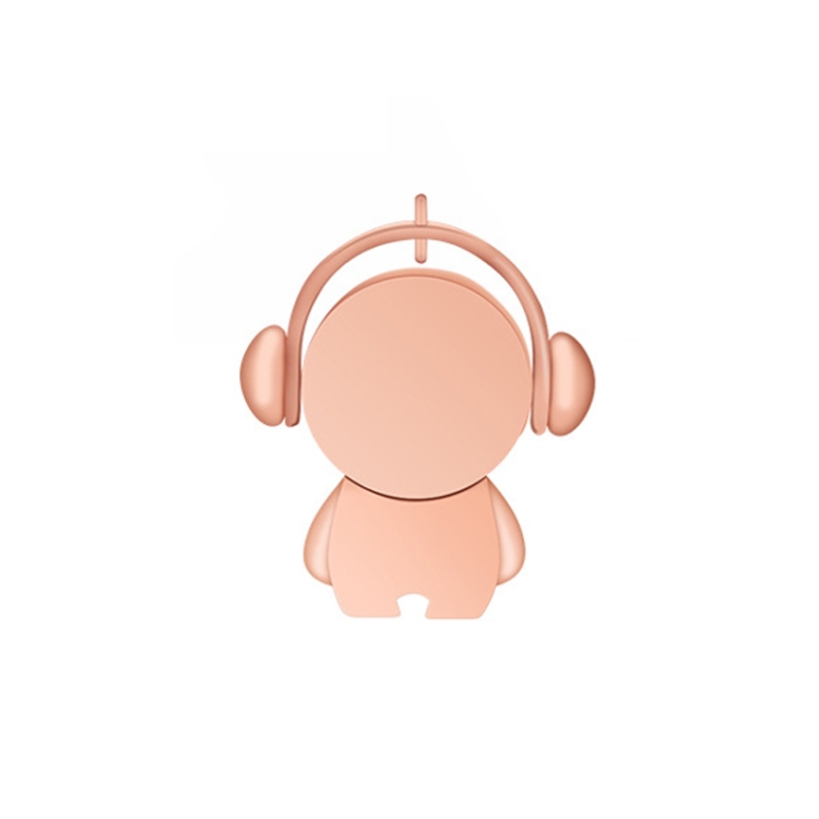 

Y01 Metal Musician Car Cartoon Style U Disk, Capacity: 16GB(Rose Gold)