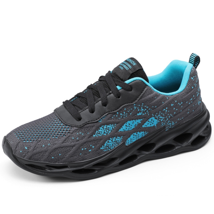 

Summer Flying Knit Sports Men Shoes Lightweight Breathable Mesh Casual Shoes, Size: 40(Gray)