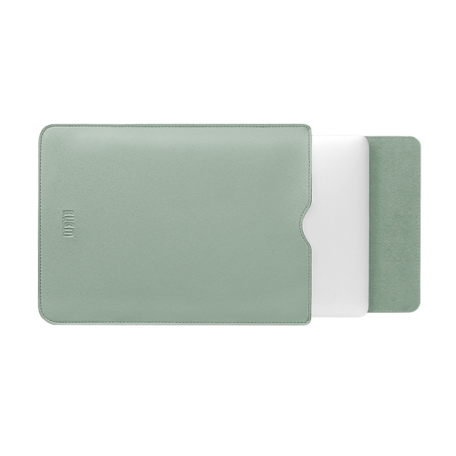 

BUBM PGDNB-13 Vertical Square Type Solid Color PU Leather Waterproof Laptop Handbag Liner Bag, Size: 12 inch(Matcha Green)