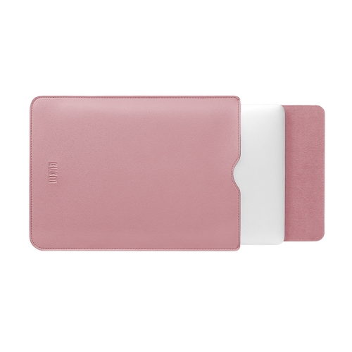

BUBM PGDNB-13 Vertical Square Type Solid Color PU Leather Waterproof Laptop Handbag Liner Bag, Size: 12 inch(Milk Tea Pink)