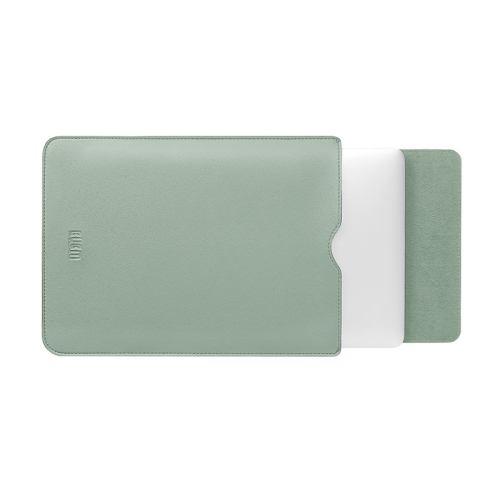 

BUBM PGDNB-13 Vertical Square Type Solid Color PU Leather Waterproof Laptop Handbag Liner Bag, Size: 13 inch(Matcha Green)