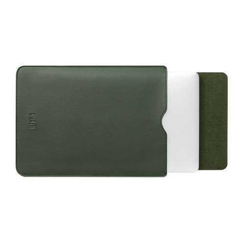 

BUBM PGDNB-13 Vertical Square Type Solid Color PU Leather Waterproof Laptop Handbag Liner Bag, Size: 15 inch(Ink Green)