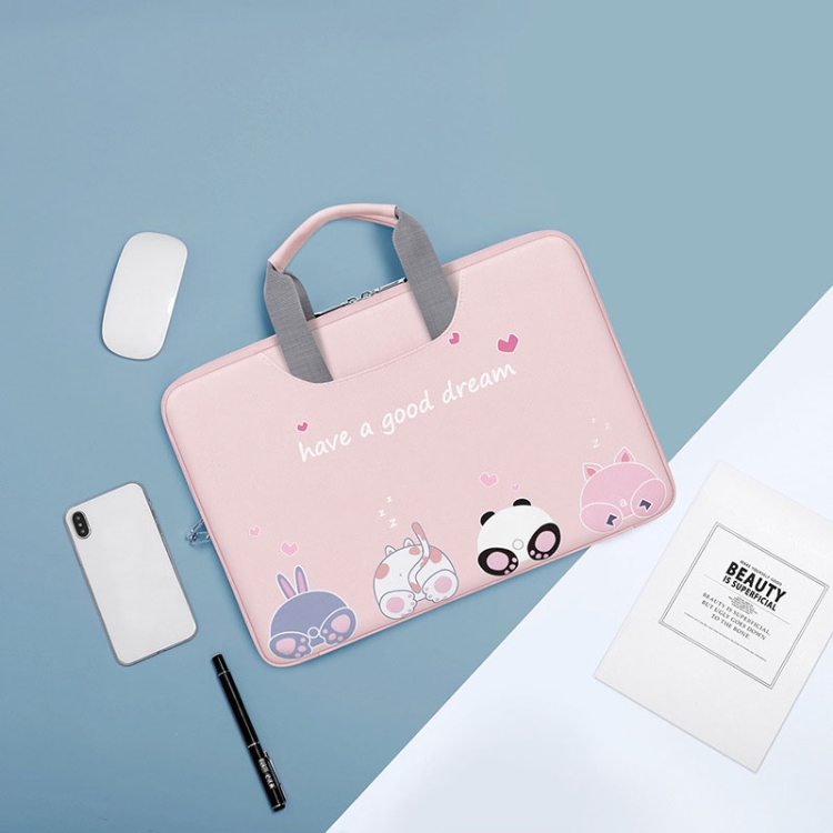 

BUBM SMDNB-XZ Multifunctional Storage Laptop Bag Cute Fun Laptop Bag, Size: 15 inch(Light Pink)