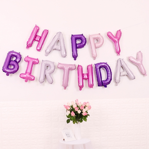 

2 PCS 16 Inch Happy Birthday Letter Aluminum Film Balloon Birthday Party Decoration Specification：(US Version Princess)