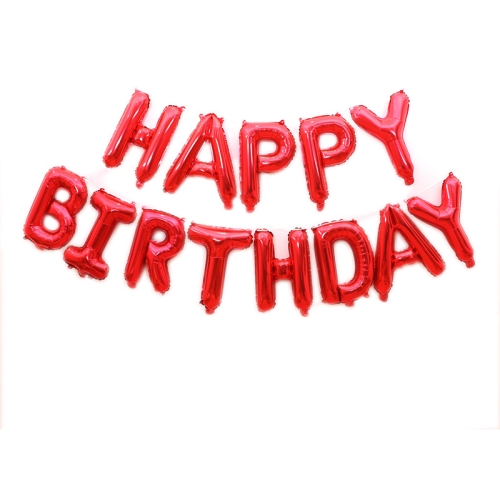 

2 PCS 16 Inch Happy Birthday Letter Aluminum Film Balloon Birthday Party Decoration Specification：(US Version Red)