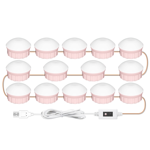 

LED Makeup Lamp Mirror Front Beauty Fill Light Hand Sweep Sensation Lamp, Power source: 14 Bulbs