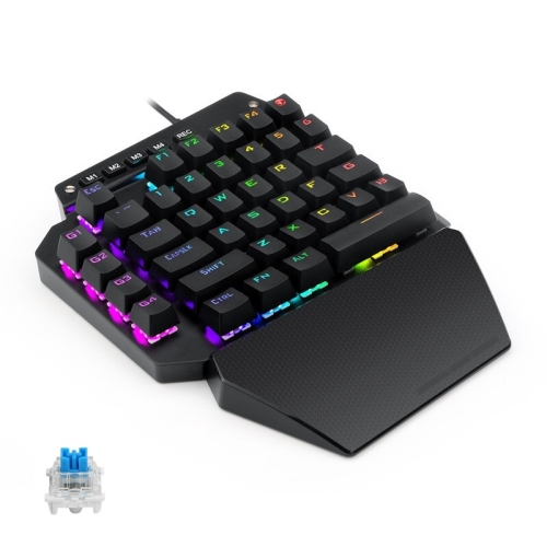 

K700 44 Keys RGB Luminous Switchable Axis Gaming One-Handed Keyboard, Cable Length: 1m(Blue Shaft)