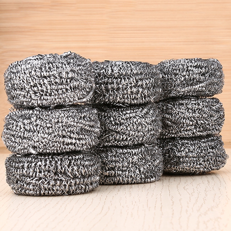 

4 Bags SSGP Household Stainless Steel Wire Cleaning Ball Kitchen Brush Pot Wash Dish Cleaning Wire Ball(Stainless Steel Color)