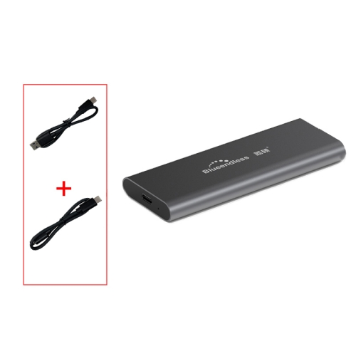 

Blueendless M280N M.2 NVME Mobile Hard Disk Case USB3.1 Laptop Solid State Drive Box, Style: Gray Double Cable