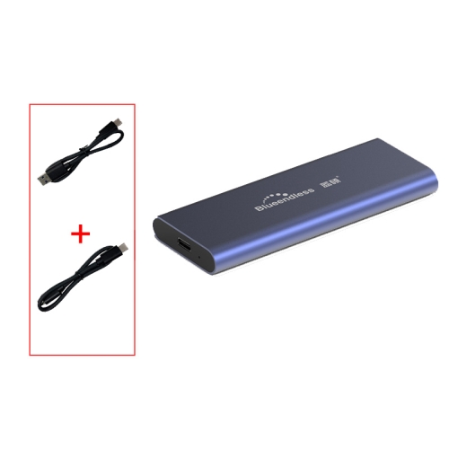 

Blueendless M280N M.2 NVME Mobile Hard Disk Case USB3.1 Laptop Solid State Drive Box, Style: Blue Double Cable