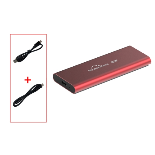 

Blueendless M280N M.2 NVME Mobile Hard Disk Case USB3.1 Laptop Solid State Drive Box, Style: Red Double Cable