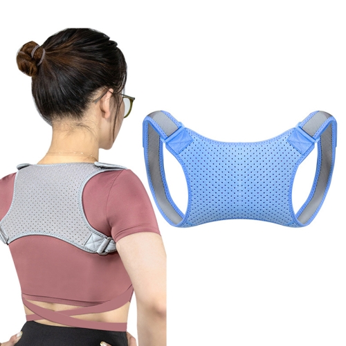 

Adjustable Men And Women Invisible Back Correction Belt Adult And Child Hunchback Posture Correction Belt, Specification: Free Size(Blue)