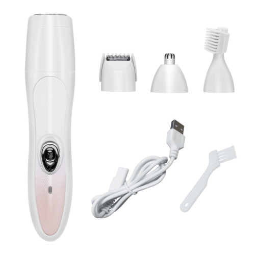 

Electric 4 In 1 Epilator Ladies Household Multi-Function Water Washing Shaver(Pink)