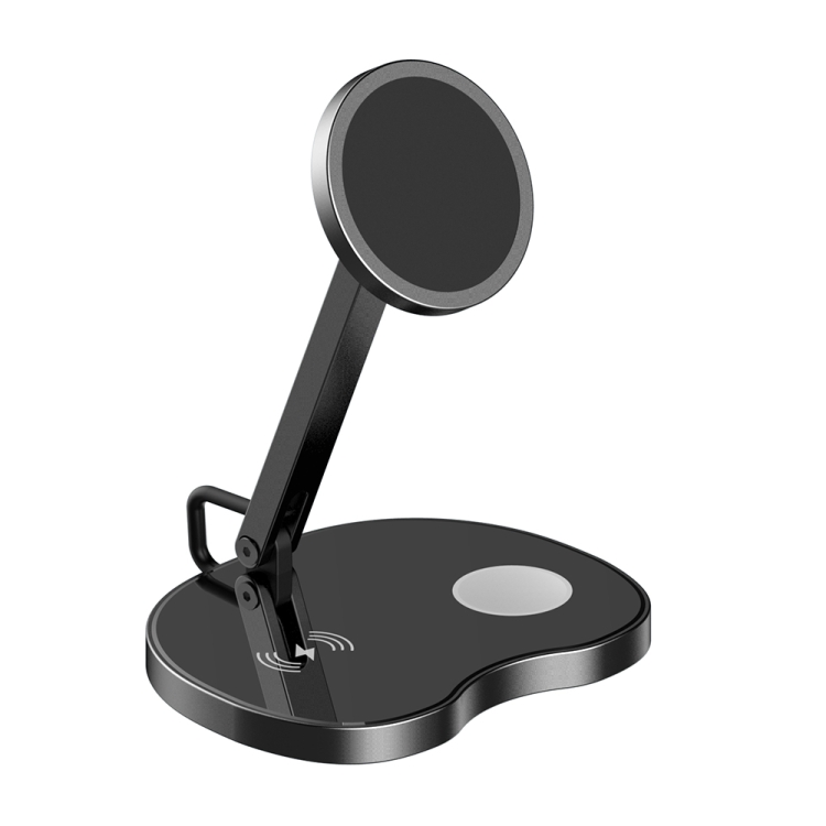 

Y5 3 in 1 15W Max Folding Wireless Charging Bracket Fast Charger for iPhone & iWatchs & AirPods & Other Smart Phones(Black)