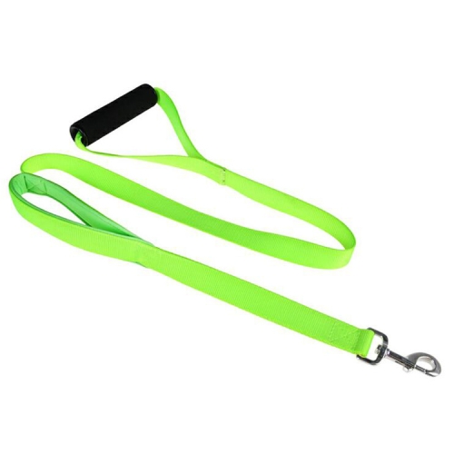 

Retractable Pull Strap Double Handle Sponge Dog Traction Rope(Green)