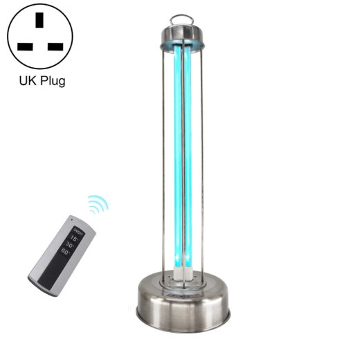 

75W Radar Sensing+Remote Control Portable Mobile Stainless Steel Sterilization Table Lamp(UK Plug Ultraviolet +Ozone )