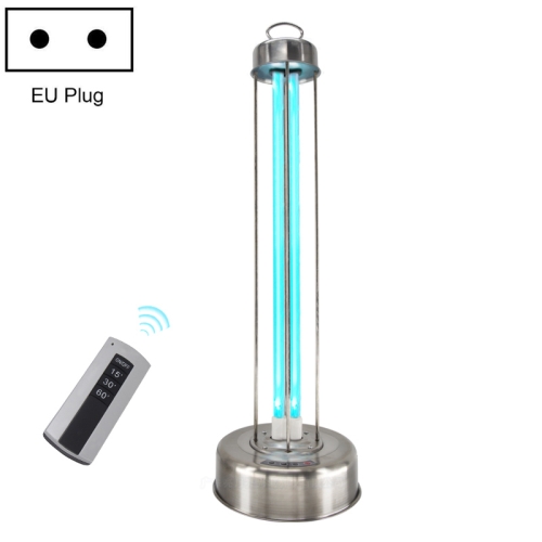 

100W Remote Control Portable Mobile Stainless Steel Sterilization Table Lamp(EU Plug Ultraviolet )