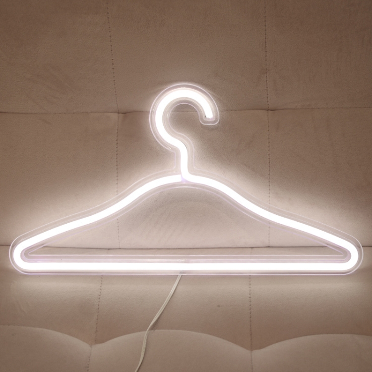 

HS-20002 LED Coat Hanger Neon Light Room Decoration Lantern Holiday Light(White Light)