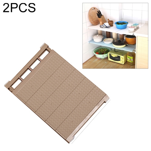 

2 PCS Adjustable Closet Organizer Storage Shelf Wall Mounted Kitchen Rack Space Saving Wardrobe Decorative Shelves Cabinet Holders(coffee-50-80cm)