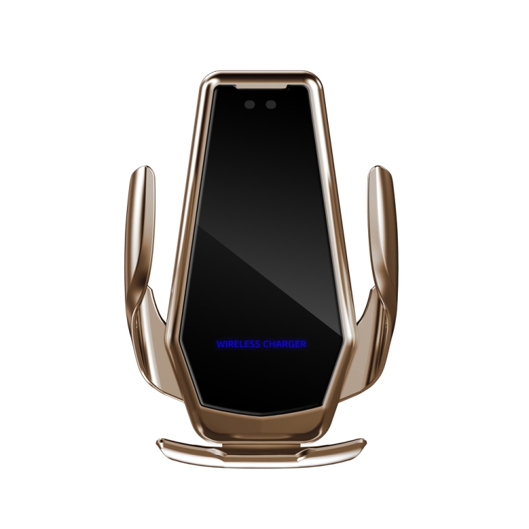 

H10 15W Automatic Wireless Charging Car Mobile Phone Bracket, Style: Magnetic Suction Head+Capacitor(Magic Gold)