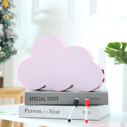 

HS-007 LED Letter DIY Cloud Erasable Message Board Confession Lamp(Pink)