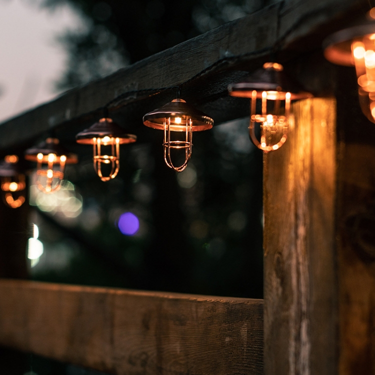 

4m 10LEDs Solar Outdoor Corridor Light String IP65 Iron Festival Decoration String Lights
