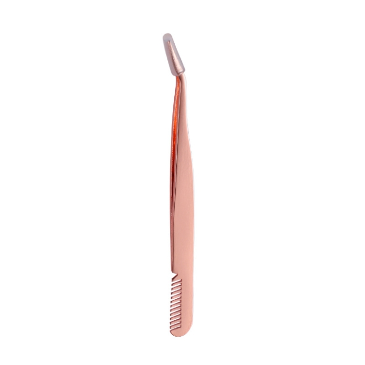 

6 PCS Stainless Steel Marriage Accepted Eyelashes Tweezers Eyebrow Combing Tweezers, Color Classification: Rose gold