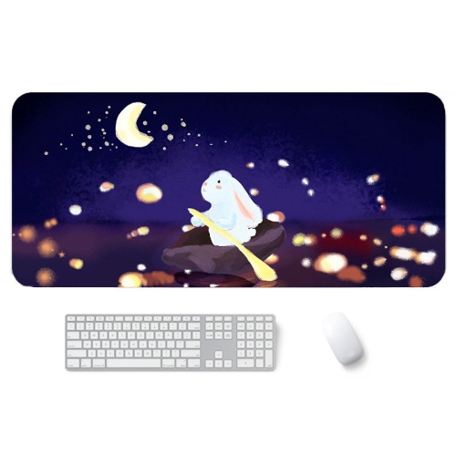 

300x700x3mm illustration Cartoon Pattern Waterproof Non-Slip Mouse Pad(Rabbit On The Road)