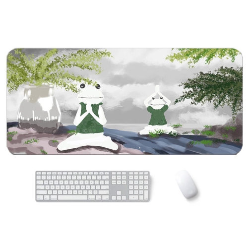 

400x900x3mm illustration Cartoon Pattern Waterproof Non-Slip Mouse Pad(Practicing Yoga Frog)