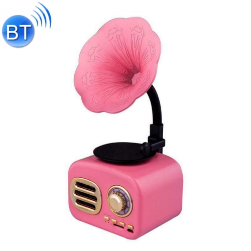 

Ft-05 Wireless Retro Bluetooth Speaker Gramophone Mini Player(Pink)