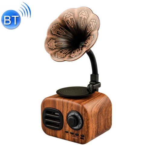 

Ft-05 Wireless Retro Bluetooth Speaker Gramophone Mini Player(Walnut)