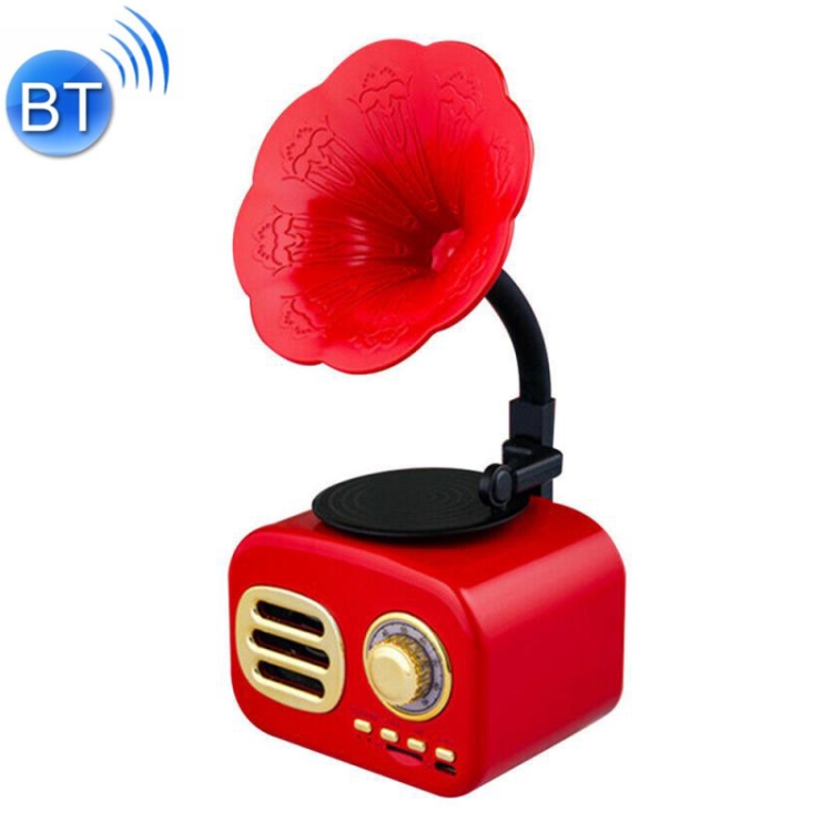 

Ft-05 Wireless Retro Bluetooth Speaker Gramophone Mini Player(Red)