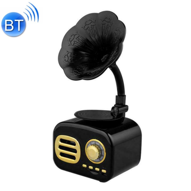 

Ft-05 Wireless Retro Bluetooth Speaker Gramophone Mini Player(Black)