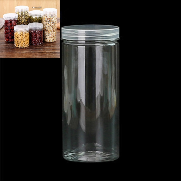 

10 PCS Food Sealed Jar Plastic Bottle Kitchen Transparent Miscellaneous Grain Storage Jar, Specification:Extra Large
