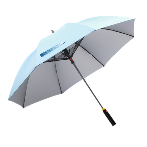 

GRC-008 USB Titanium Silver Plastic Fan Umbrella UV Protection Vinyl Sunshade Umbrella, Battery Capacity： 2600mAh Light Blue