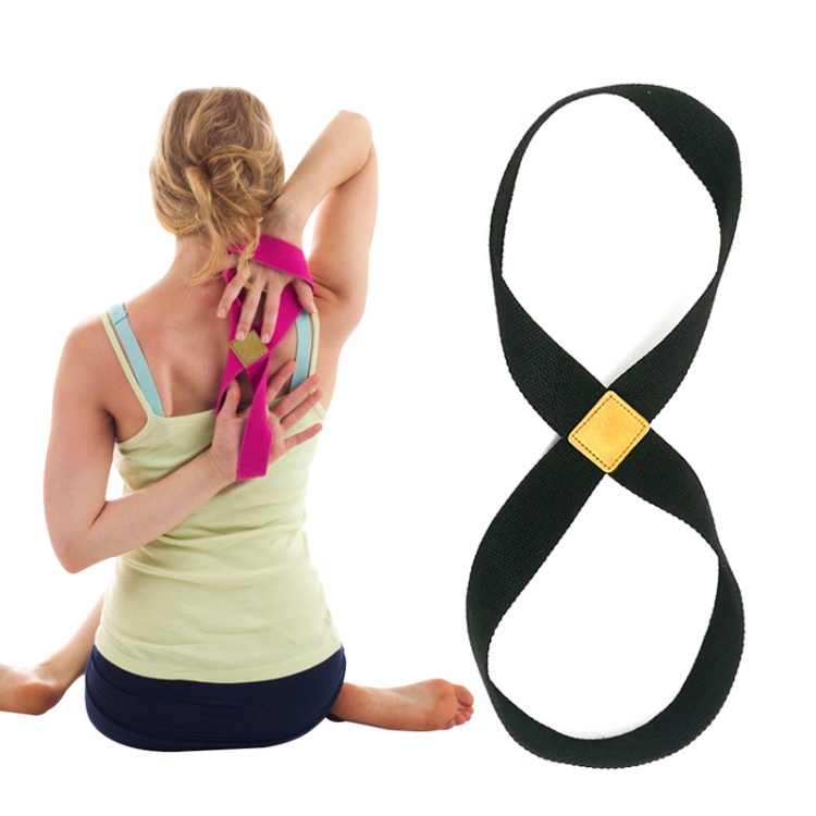 

2 PCS Yoga Stretch Belt Cotton Thick Mobius Strip(Black)